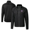 thumbnail image 1 of Men's Cutter & Buck Heather Charcoal South Bend Cubs Big & Tall Mainsail Sweater-Knit Full-Zip Jacket, 1 of 3