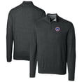 thumbnail image 1 of Men's Cutter & Buck Heather Charcoal South Bend Cubs Lakemont Tri-Blend Quarter-Zip Pullover Sweater, 1 of 3
