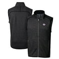 thumbnail image 1 of Men's Cutter & Buck Heather Charcoal TCU Horned Frogs Mainsail Sweater-Knit Big & Tall Full-Zip Vest, 1 of 3