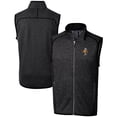 thumbnail image 1 of Men's Cutter & Buck  Heather Charcoal Tennessee Volunteers Vault Mainsail Sweater Knit Fleece Full-Zip Vest, 1 of 3