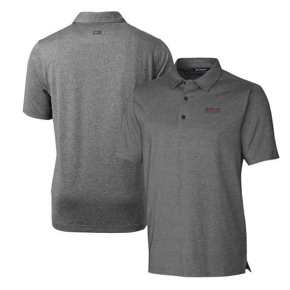 Men's Cutter & Buck Heather Charcoal Texas Tech Red Raiders Forge Stretch Polo