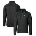 thumbnail image 1 of Men's Cutter & Buck Heather Charcoal Villanova Wildcats Mainsail Sweater-Knit Big & Tall Half-Zip Pullover Jacket, 1 of 3