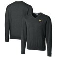 thumbnail image 1 of Men's Cutter & Buck Heather Charcoal West Virginia Mountaineers Lakemont Tri-Blend Big & Tall V-Neck Pullover Sweater, 1 of 3