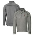 thumbnail image 1 of Men's Cutter & Buck Heather Gray Auburn Tigers Mainsail Sweater-Knit Big & Tall Half-Zip Pullover Jacket, 1 of 3