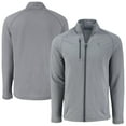 thumbnail image 1 of Men's Cutter & Buck Heather Gray Boston Red Sox Peshastin Eco Fleece Recycled Raglan Full-Zip Jacket, 1 of 3