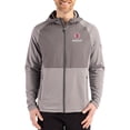 thumbnail image 1 of Men's Cutter & Buck Heather Gray Bradley Braves Peshastin Eco Fleece Recycled Raglan Full-Zip Tri-Blend Hybrid Jacket, 1 of 2