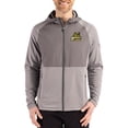 thumbnail image 1 of Men's Cutter & Buck Heather Gray Bryant Bulldogs Peshastin Eco Fleece Recycled Raglan Full-Zip Tri-Blend Hybrid Jacket, 1 of 2