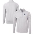 thumbnail image 1 of Men's Cutter & Buck  Heather Gray Cal Bears Big & Tall Adapt Eco Knit Quarter-Zip Pullover Top, 1 of 3