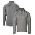 thumbnail image 1 of Men's Cutter & Buck Heather Gray Cincinnati Bearcats Mainsail Sweater-Knit Half-Zip Pullover Jacket, 1 of 3