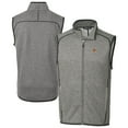 thumbnail image 1 of Men's Cutter & Buck Heather Gray Cincinnati Bengals Big & Tall Mainsail Sweater Knit Fleece Full-Zip Vest, 1 of 3