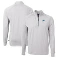 thumbnail image 1 of Men's Cutter & Buck  Heather Gray Detroit Lions  Adapt Eco Knit Quarter-Zip Pullover Top, 1 of 3