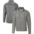 thumbnail image 1 of Men's Cutter & Buck  Heather Gray ETSU Buccaneers Vault Mainsail Sweater-Knit Full-Zip Jacket, 1 of 3
