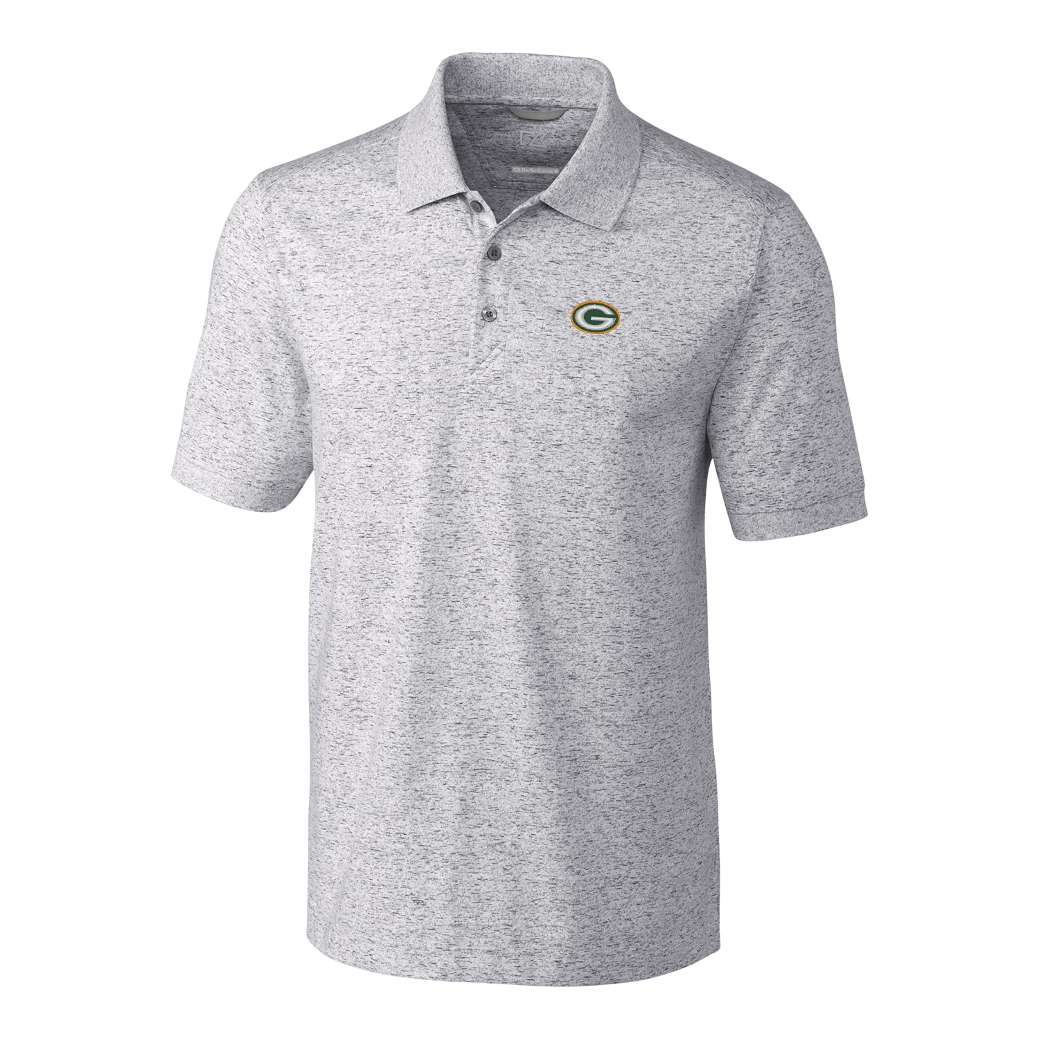 Men's Cutter & Buck Heather Gray Green Bay Packers Big & Tall Space Dye Advantage Polo - image 1 of 1