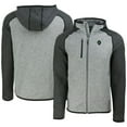 thumbnail image 1 of Men's Cutter & Buck Heather Gray/Heather Charcoal Hillsboro Hops Mainsail Raglan Full-Zip Hoodie, 1 of 3