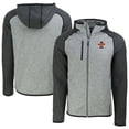 thumbnail image 1 of Men's Cutter & Buck  Heather Gray/Heather Charcoal Syracuse Orange Vault Mainsail Full-Zip Raglan Hooded Jacket, 1 of 3