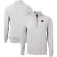 thumbnail image 1 of Men's Cutter & Buck Heather Gray Kansas City Chiefs Big & Tall Adapt Eco Raglan Quarter-Zip Jacket, 1 of 3