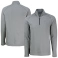 thumbnail image 1 of Men's Cutter & Buck Heather Gray Kansas City Royals Peshastin Eco Fleece Recycled Raglan Quarter-Zip Top, 1 of 3
