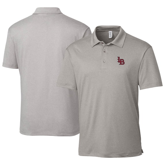 Men's Cutter & Buck Heather Gray Louisville Bats Clique Charge Active Polo
