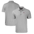 thumbnail image 1 of Men's Cutter & Buck  Heather Gray Miami University RedHawks Big & Tall Forge Eco Stripe Stretch Recycled Polo, 1 of 3