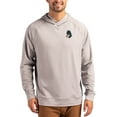 thumbnail image 1 of Men's Cutter & Buck Heather Gray Michigan State Spartans Vault Logo Adapt Knit Raglan Pullover Hoodie, 1 of 2