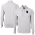 thumbnail image 1 of Men's-Cutter & Buck  Heather Gray Minnesota United FC Adapt Eco Knit Heather Raglan Quarter-Zip Pullover Top, 1 of 3