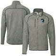 thumbnail image 1 of Men's-Cutter & Buck  Heather Gray Minnesota United FC Big & Tall Mainsail Sweater-Knit Full-Zip Jacket, 1 of 3