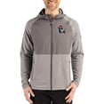 thumbnail image 1 of Men's Cutter & Buck Heather Gray NC State Wolfpack Peshastin Eco Fleece Recycled Raglan Full-Zip Tri-Blend Hybrid Jacket, 1 of 2