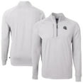 thumbnail image 1 of Men's Cutter & Buck Heather Gray New England Patriots Big & Tall Adapt Eco Raglan Quarter-Zip Jacket, 1 of 3