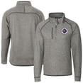thumbnail image 1 of Men's-Cutter & Buck  Heather Gray New England Revolution Big & Tall Mainsail Sweater-Knit Half-Zip Pullover Top, 1 of 3