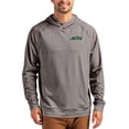 thumbnail image 1 of Men's Cutter & Buck Heather Gray New York Jets Adapt Knit Recycled Raglan Pullover Hoodie, 1 of 2