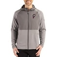 thumbnail image 1 of Men's Cutter & Buck Heather Gray Ohio State Buckeyes Peshastin Eco Fleece Recycled Raglan Full-Zip Tri-Blend Hybrid, 1 of 2