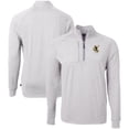 thumbnail image 1 of Men's Cutter & Buck Heather Gray Pittsburgh Steelers Big & Tall Adapt Eco Raglan Quarter-Zip Jacket, 1 of 3