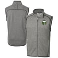 thumbnail image 1 of Men's-Cutter & Buck  Heather Gray Portland Timbers Big & Tall Mainsail Sweater-Knit Full-Zip Vest, 1 of 3