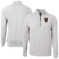 thumbnail image 1 of Men's-Cutter & Buck  Heather Gray Real Salt Lake Adapt Eco Knit Heather Raglan Quarter-Zip Top, 1 of 3