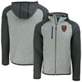 thumbnail image 1 of Men's-Cutter & Buck  Heather Gray Real Salt Lake Mainsail Raglan Full-Zip Hooded Jacket, 1 of 3