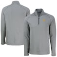 thumbnail image 1 of Men's Cutter & Buck Heather Gray San Diego Padres Peshastin Eco Fleece Recycled Raglan Quarter-Zip Top, 1 of 3