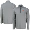 thumbnail image 1 of Men's Cutter & Buck Heather Gray San Francisco Giants Peshastin Eco Fleece Recycled Raglan Quarter-Zip Top, 1 of 3