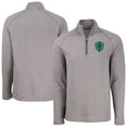 thumbnail image 1 of Men's-Cutter & Buck  Heather Gray Seattle Sounders FC Peshastin Eco Fleece Recycled Raglan Half-Zip Top, 1 of 3