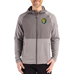 Men's Cutter & Buck Heather Gray Southeastern Louisiana Lions Peshastin Eco Fleece Recycled Raglan Full-Zip Tri-Blend