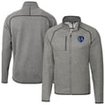 thumbnail image 1 of Men's-Cutter & Buck  Heather Gray Sporting Kansas City Big & Tall Mainsail Sweater-Knit Full-Zip Jacket, 1 of 3