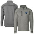 thumbnail image 1 of Men's-Cutter & Buck  Heather Gray Sporting Kansas City Mainsail Sweater-Knit Half-Zip Raglan Jacket, 1 of 3