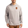 thumbnail image 1 of Men's Cutter & Buck Heather Gray Syracuse Orange Primary Logo Adapt Knit Raglan Pullover Hoodie, 1 of 2