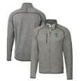 thumbnail image 1 of Men's Cutter & Buck Heather Gray Tulane Green Wave Mainsail Sweater-Knit Big & Tall Full-Zip Jacket, 1 of 3