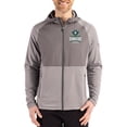 thumbnail image 1 of Men's Cutter & Buck Heather Gray UNC Wilmington Seahawks Peshastin Eco Fleece Recycled Raglan Full-Zip Tri-Blend Hybrid, 1 of 2