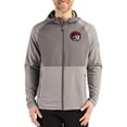 thumbnail image 1 of Men's Cutter & Buck Heather Gray Winston-Salem State Rams Peshastin Eco Fleece Recycled Raglan Full-Zip Tri-Blend Hybrid, 1 of 2