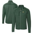 thumbnail image 1 of Men's Cutter & Buck  Heather Green Notre Dame Fighting Irish Alumni Logo Mainsail Sweater-Knit Full-Zip Jacket, 1 of 3
