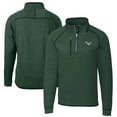 thumbnail image 1 of Men's Cutter & Buck Heather Green Philadelphia Eagles Mainsail Sweater-Knit Half-Zip Pullover Jacket, 1 of 3
