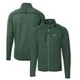 thumbnail image 1 of Men's Cutter & Buck Heather Green Portland State Vikings Mainsail Sweater-Knit Full-Zip Jacket, 1 of 3