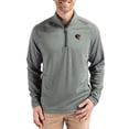 thumbnail image 1 of Men's Cutter & Buck Heather Green UAB Blazers Peshastin Eco Fleece Tri-Blend Raglan Recycled Quarter-Zip Jacket, 1 of 2