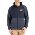 thumbnail image 1 of Men's Cutter & Buck Heather Navy Cal Bears Peshastin Eco Fleece Recycled Raglan Full-Zip Tri-Blend Hybrid Jacket, 1 of 2